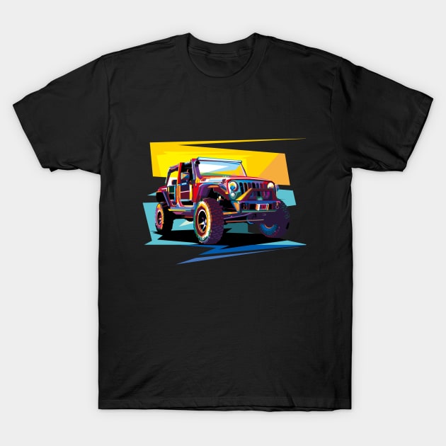 Jeep painting T-Shirt by Madiaz